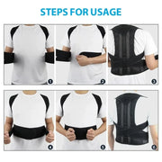 How to put on the full back posture support vest