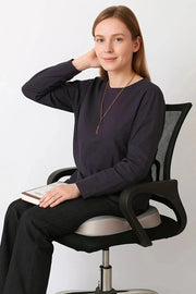 Memory foam seat cushion used on an office chair