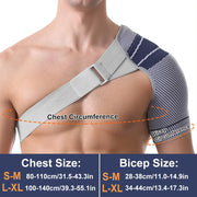 Shoulder support brace colour and size guide