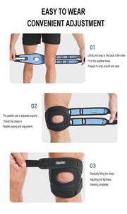Steps for wearing the adjustable knee brace