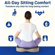 Ergonomic seat cushion for everyday sitting comfort