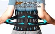 Lumbar support belt structured-stay design