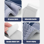 Adjustable shoulder support brace information graphic