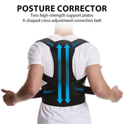 Posture support vest shoulder and waist support features