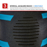 Breathable knee sleeve knitted fabric detail