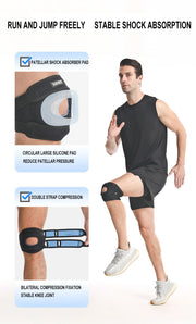 Adjustable knee brace shown during active movement