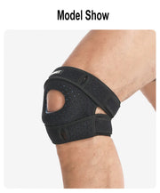 Open-patella knee brace worn during activity
