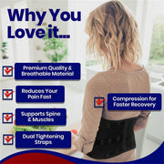 Lower-back belt support-panel detail